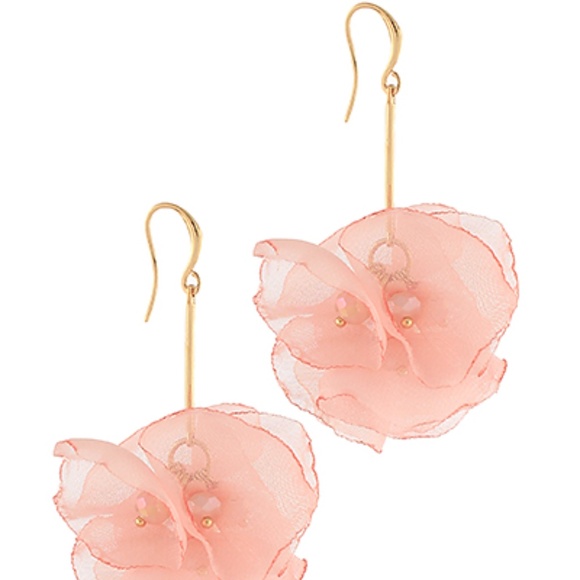 Flower Chiffon Earrings - Picture 4 of 4